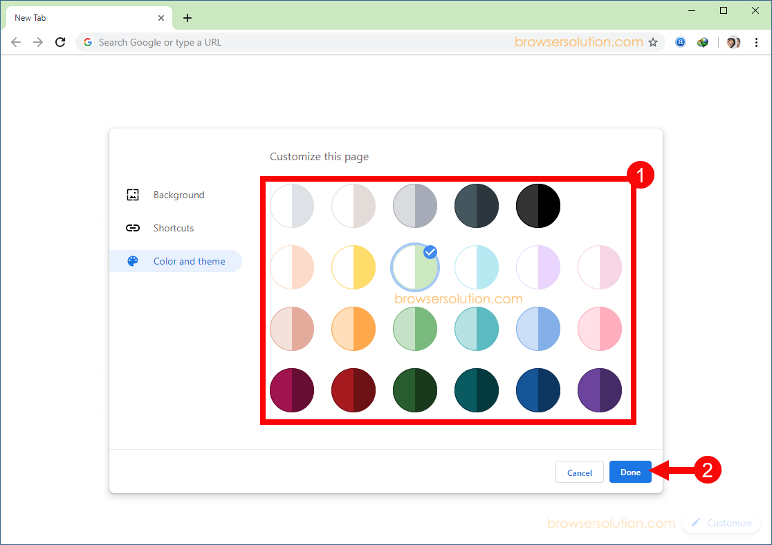 chrome selected text color