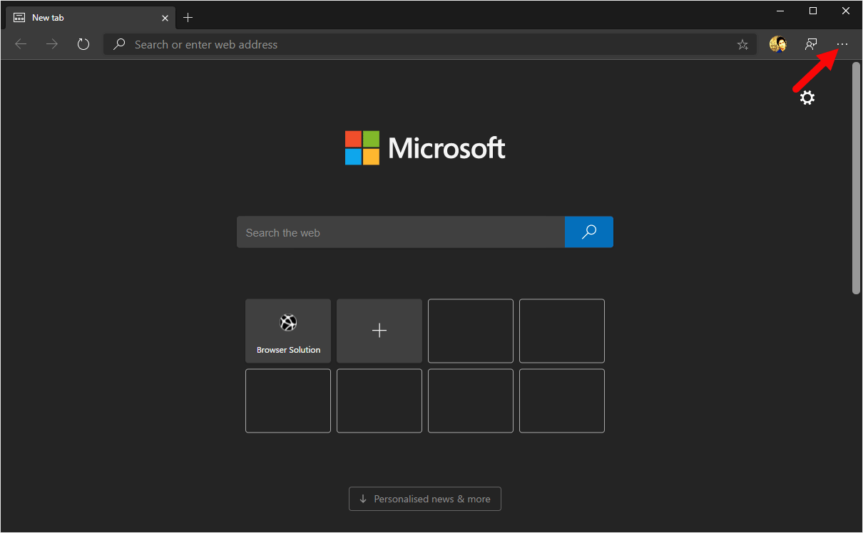 edge menu dark