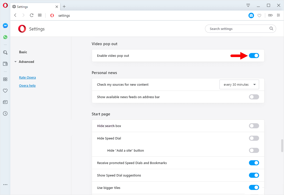 opera video popup disable